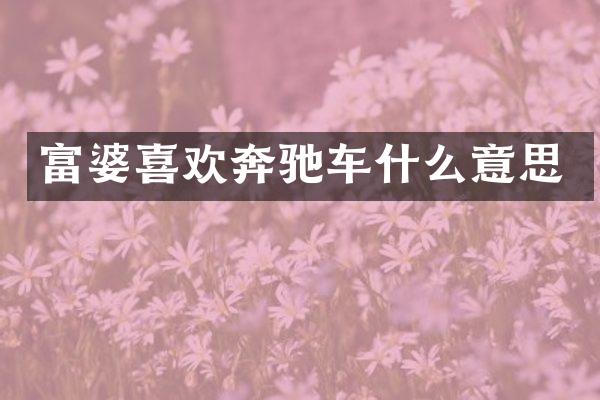 喜欢奔驰车什么意思