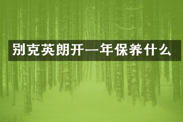 别克英朗开一年保养什么