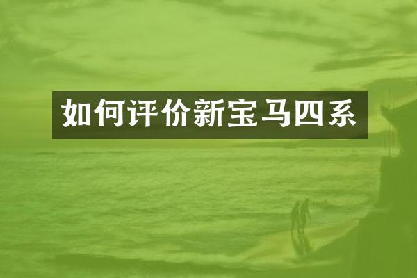 如何评价新宝马四系