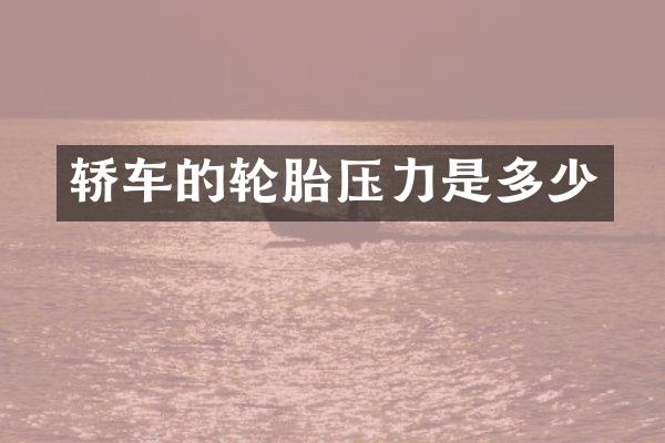 轿车的轮胎压力是多少