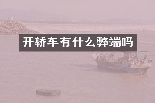开轿车有什么弊端吗