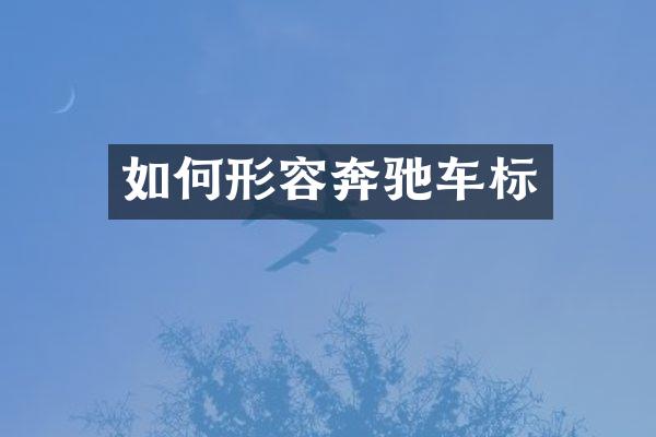 如何形容奔驰车标