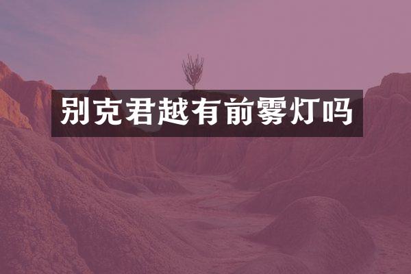 别克君越有前雾灯吗
