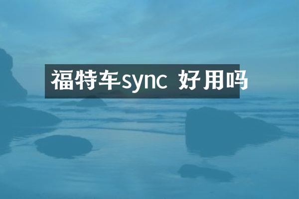 福特车sync 好用吗