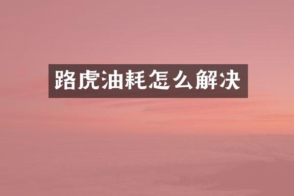 路虎油耗怎么解决