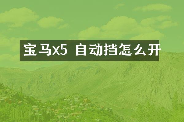 宝马x5 自动挡怎么开