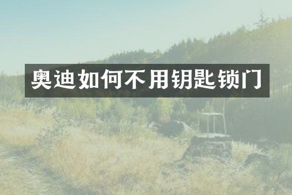 奥迪如何不用钥匙锁门