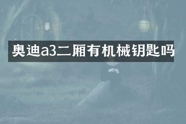 奥迪a3二厢有机械钥匙吗