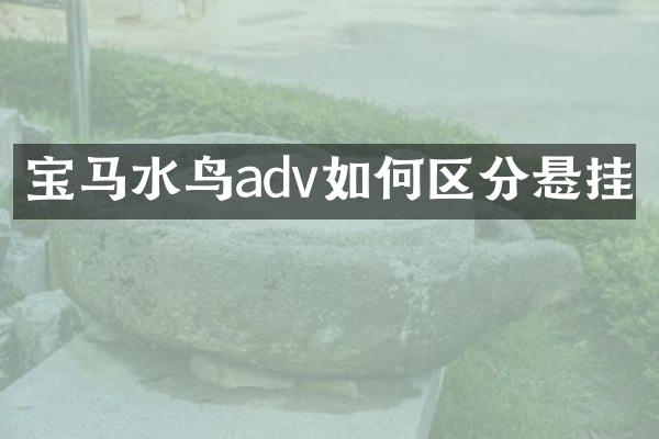 宝马水鸟adv如何区分悬挂