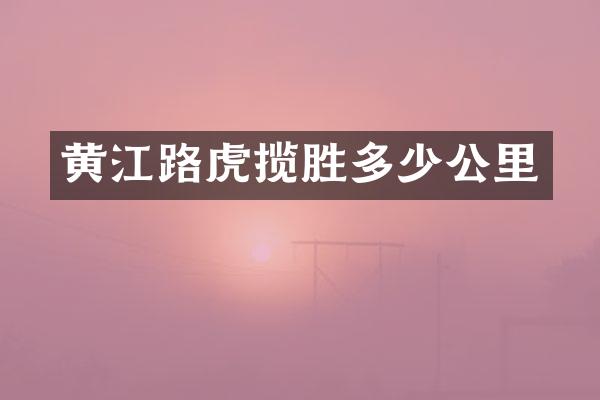 黄江路虎揽胜多少公里