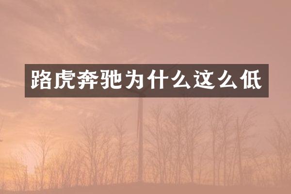 路虎奔驰为什么这么低