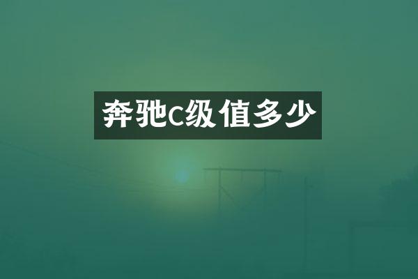 奔驰c级值多少