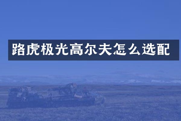 路虎极光高尔夫怎么选配