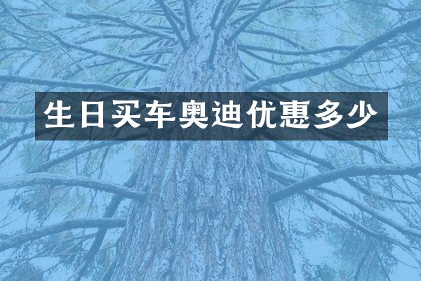 生日买车奥迪优惠多少