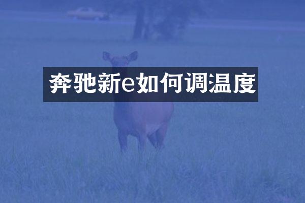 奔驰新e如何调温度