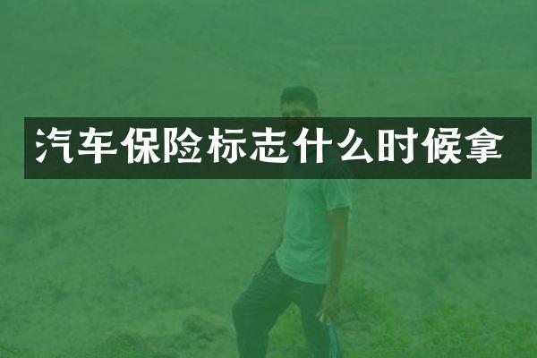 汽车保险标志什么时候拿