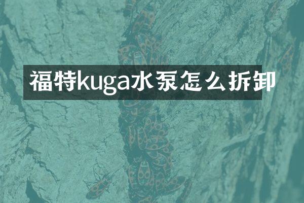 福特kuga水泵怎么拆卸