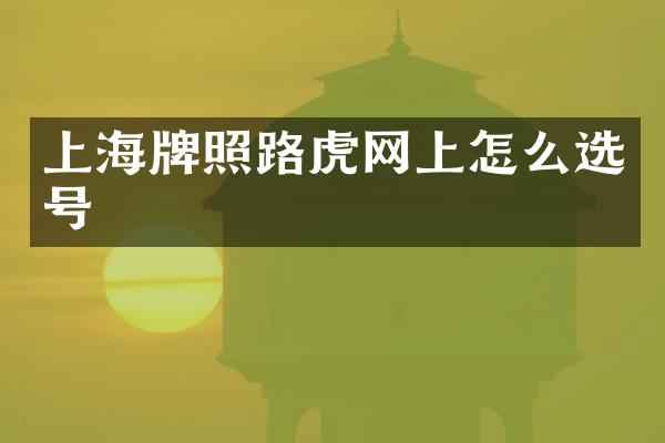 上海牌照路虎网上怎么选号