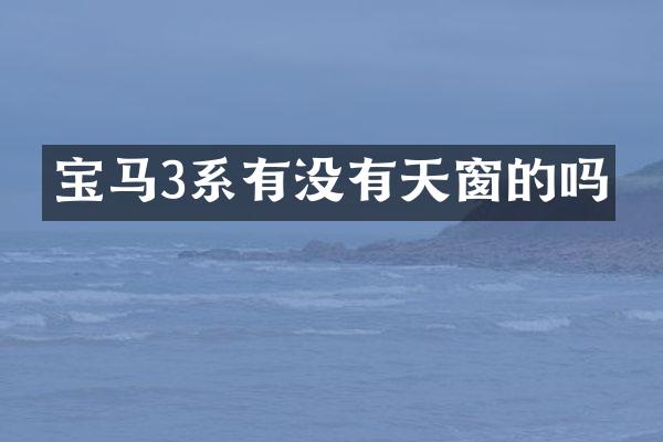宝马3系有没有天窗的吗