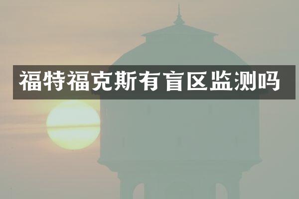 福特福克斯有盲区监测吗