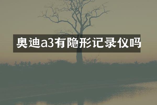 奥迪a3有隐形记录仪吗