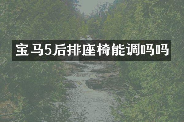 宝马5后排座椅能调吗吗