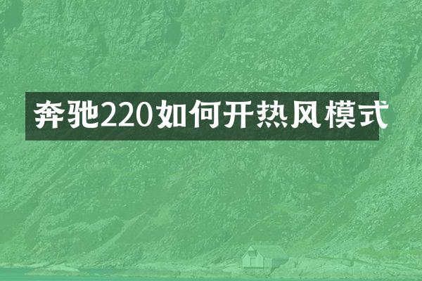 奔驰220如何开热风模式