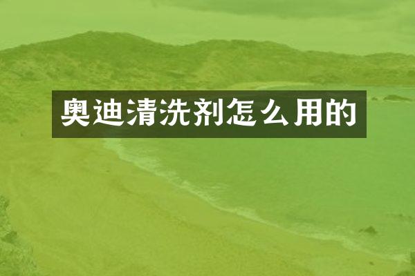 奥迪清洗剂怎么用的