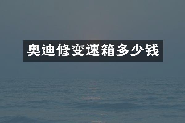 奥迪修变速箱多少钱