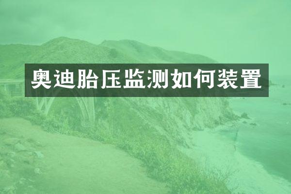 奥迪胎压监测如何装置