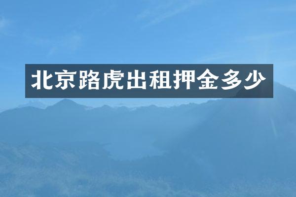 北京路虎出租押金多少