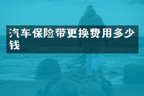 汽车保险带更换费用多少钱