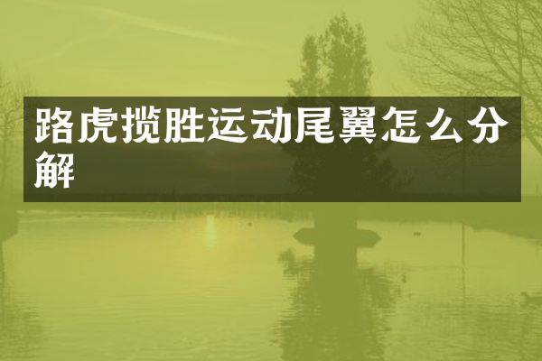 路虎揽胜运动尾翼怎么分解
