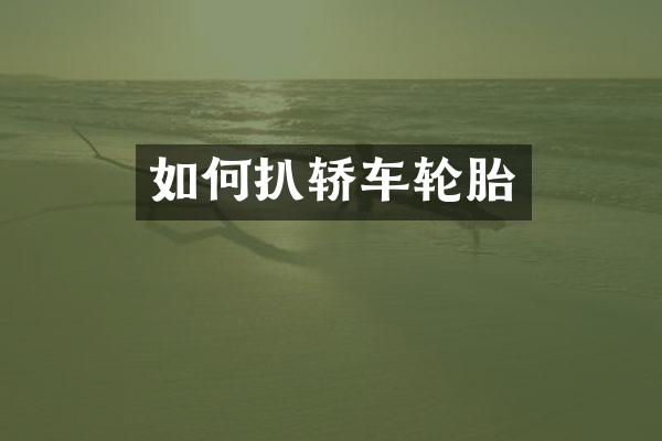 如何扒轿车轮胎