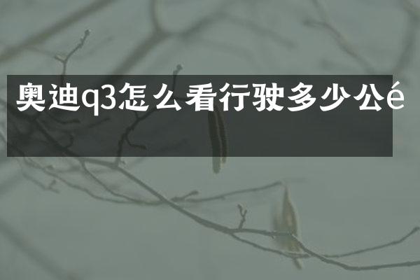 奥迪q3怎么看行驶多少公里
