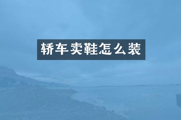 轿车卖鞋怎么装