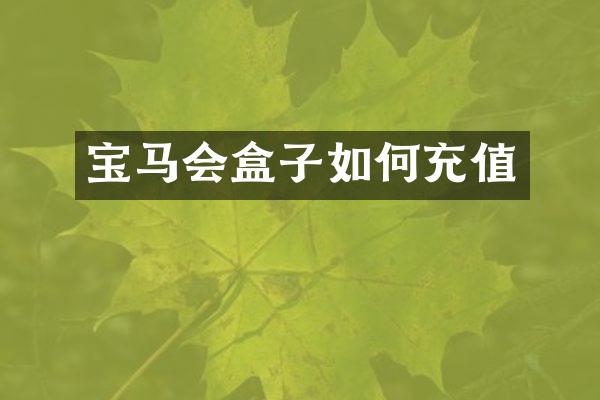 宝盒子如何充值