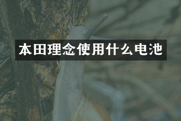 本田理念使用什么电池