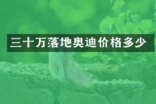 三十万落地奥迪价格多少