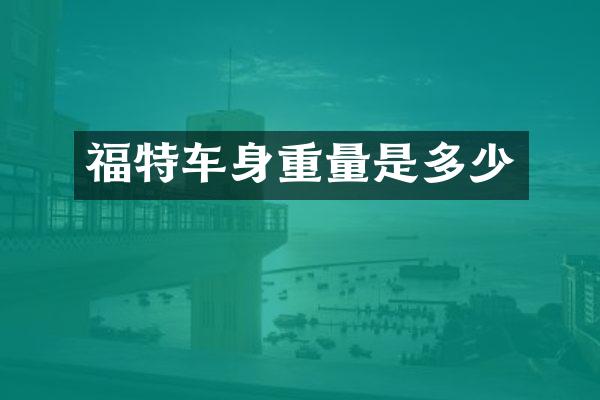 福特车身重量是多少