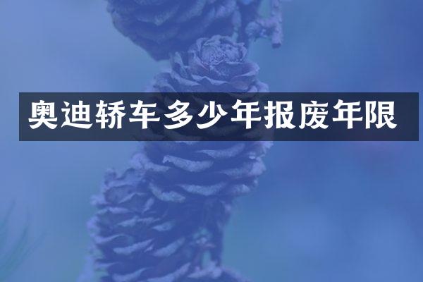 奥迪轿车多少年报废年限