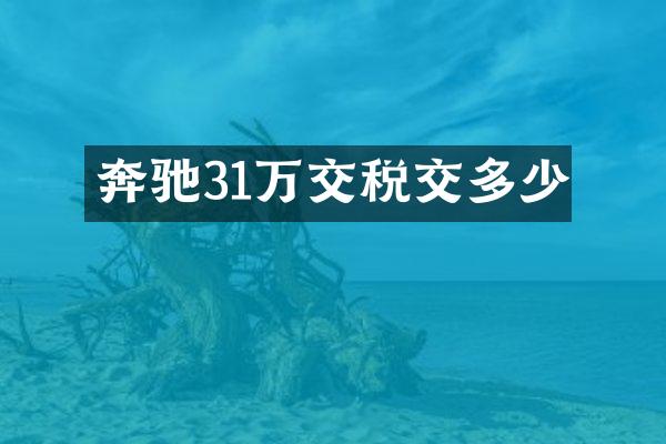 奔驰31万交税交多少