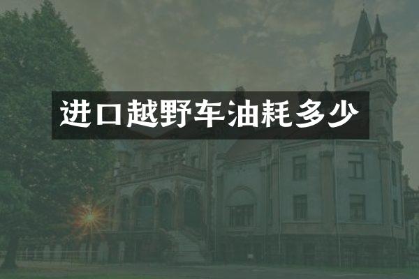 进口越野车油耗多少