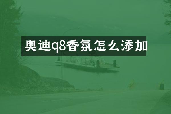 奥迪q8香氛怎么添加