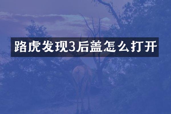 路虎发现3后盖怎么打开