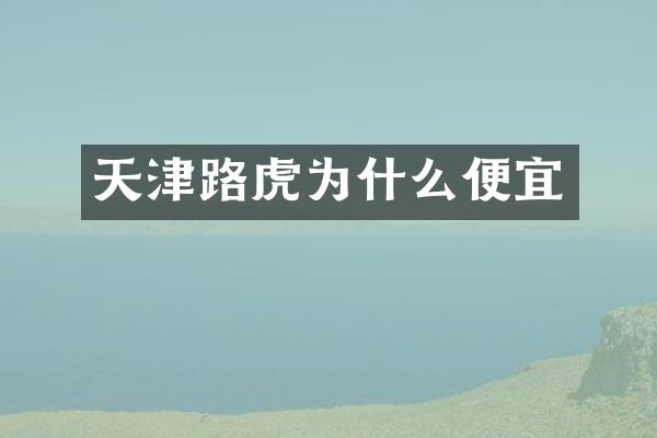 天津路虎为什么便宜