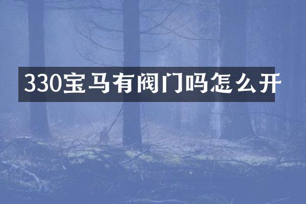 330宝马有阀门吗怎么开