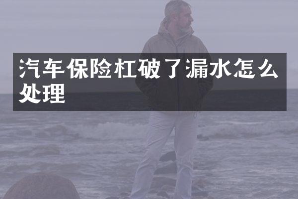 汽车保险杠破了漏水怎么处理