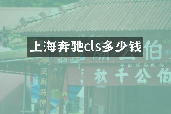 上海奔驰cls多少钱