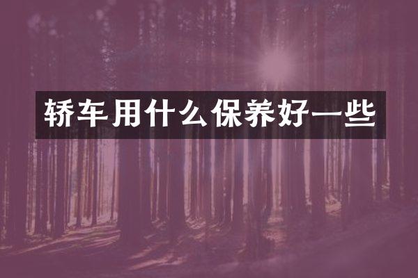 轿车用什么保养好一些